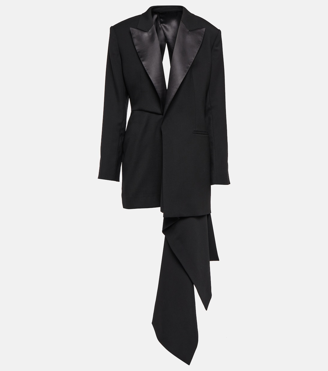 Asymmetrical wool blazer minidress | Alaïa