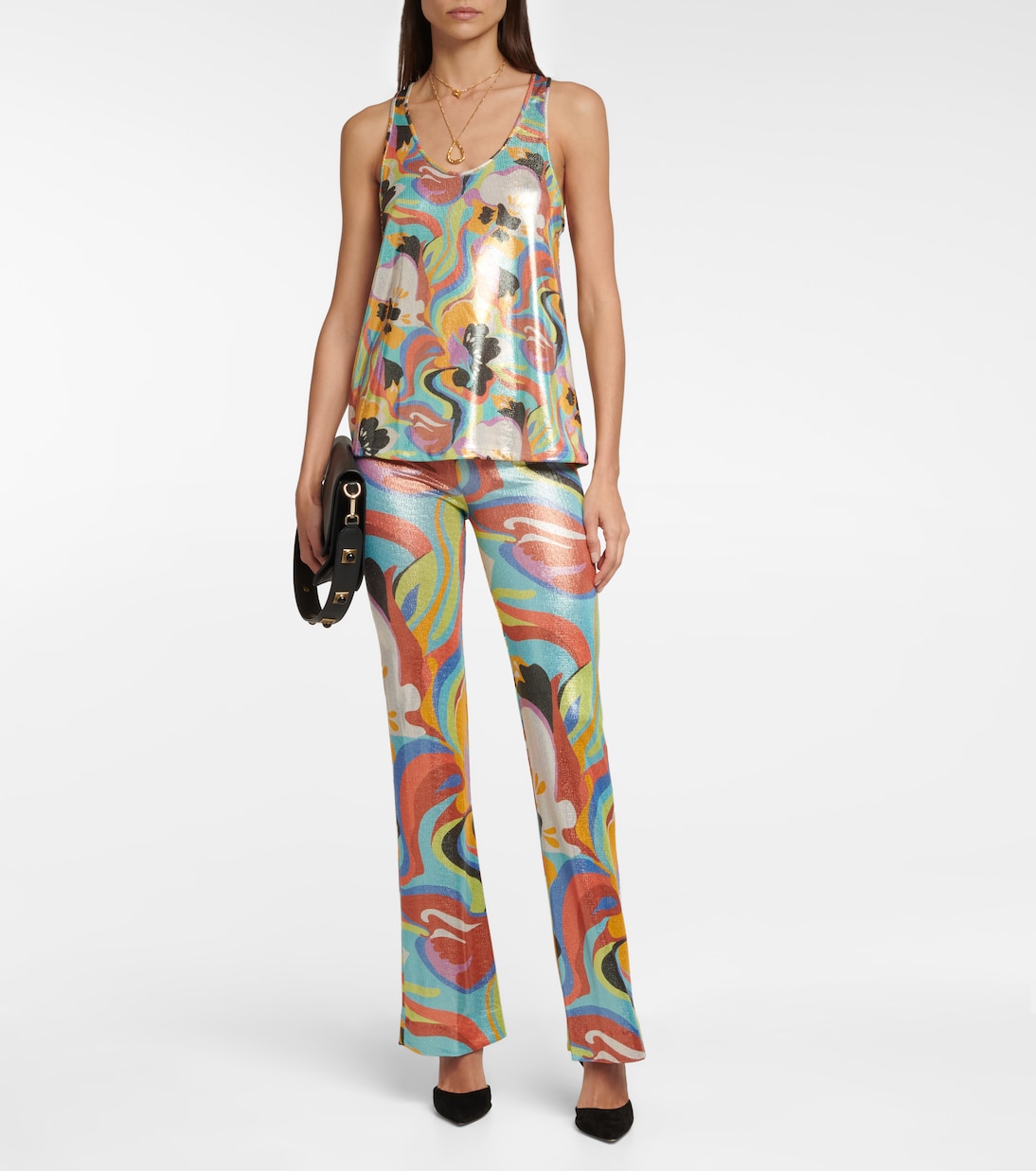 Printed scoop-neck tank top | Etro