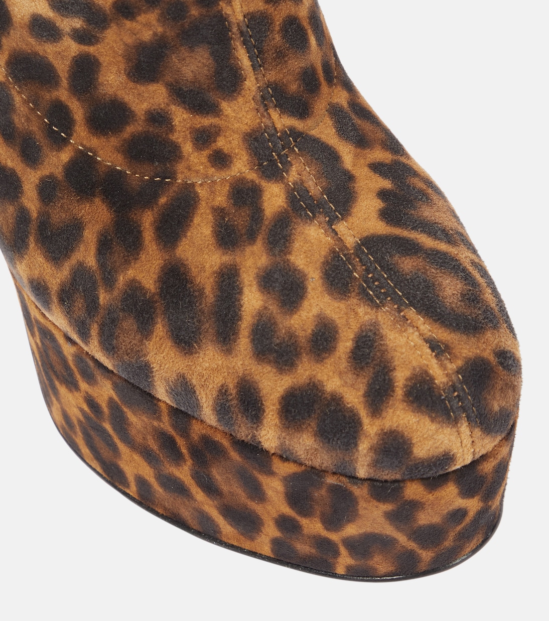 Leopard-print suede platform ankle boots | Gianvito Rossi