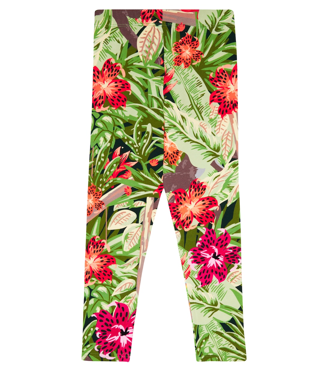 Jungle printed cotton-blend leggings | Kenzo Kids