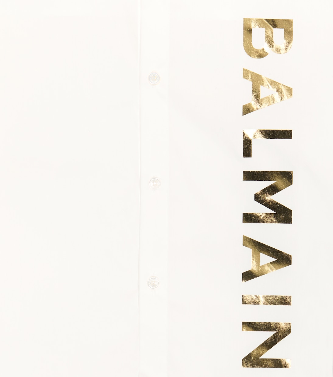 Camisa de algodón con logo | Balmain Kids