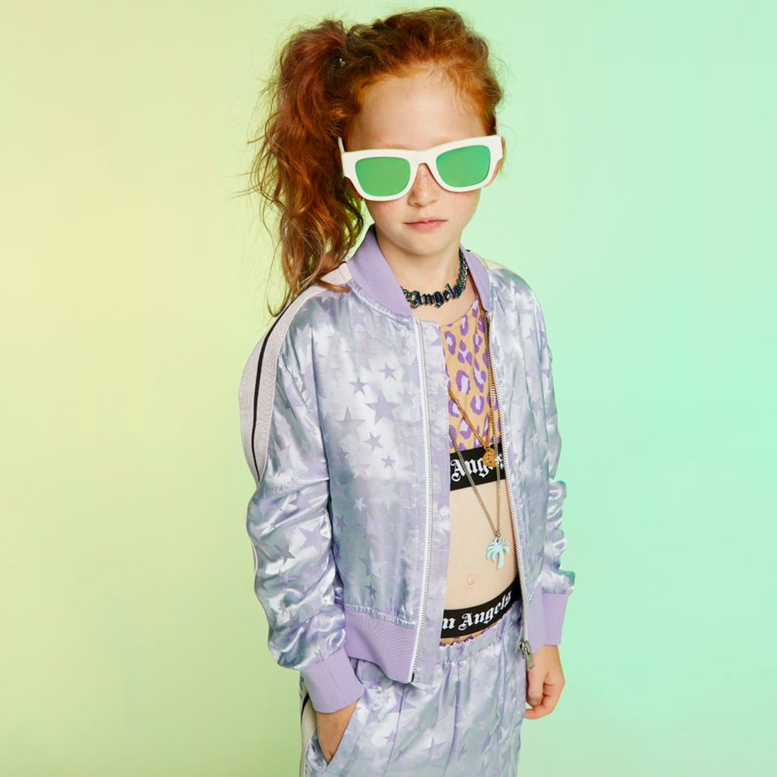 Leopard-print sports bra | Palm Angels Kids