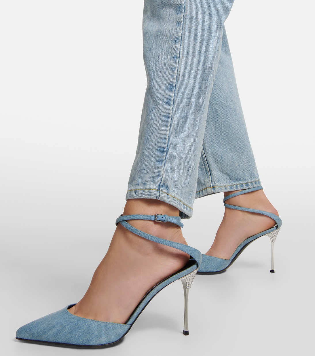 x Sergio Rossi salones Marquise en denim | Area