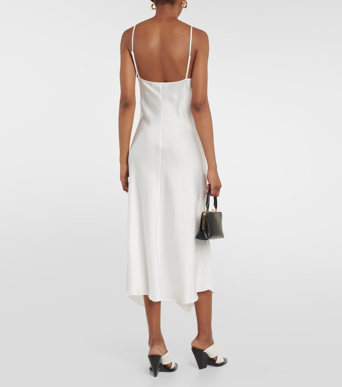 Asymmetrical midi slip dress | Simkhai