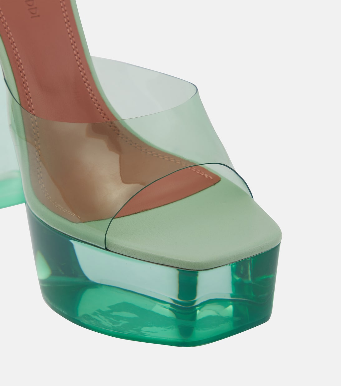 Sandali Dalida Glass in PVC con plateau | Amina Muaddi