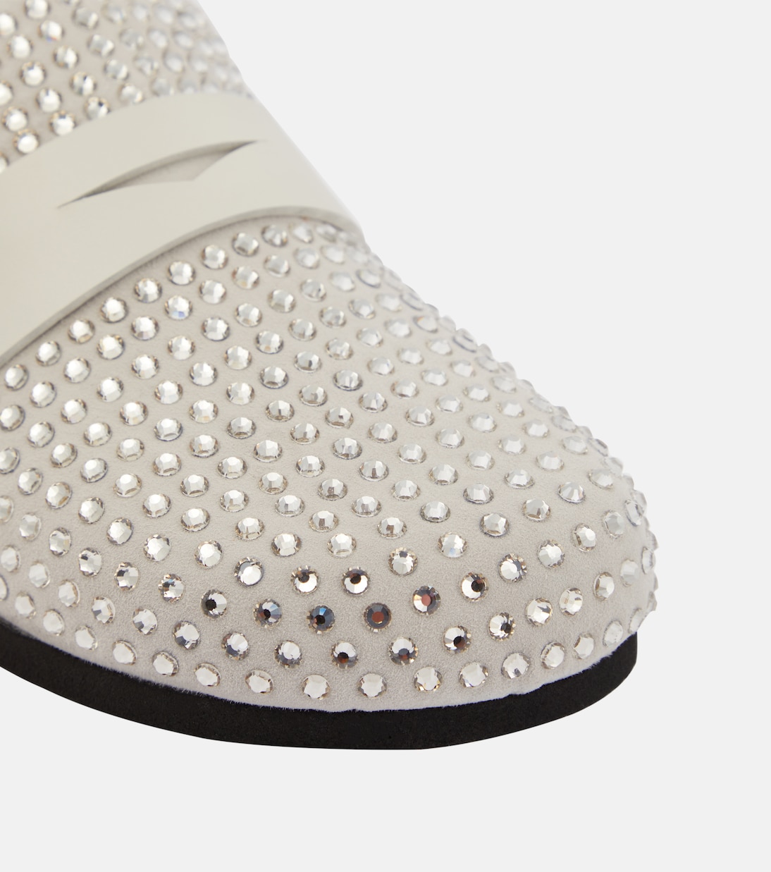 Crystal-embellished suede slippers | JW Anderson