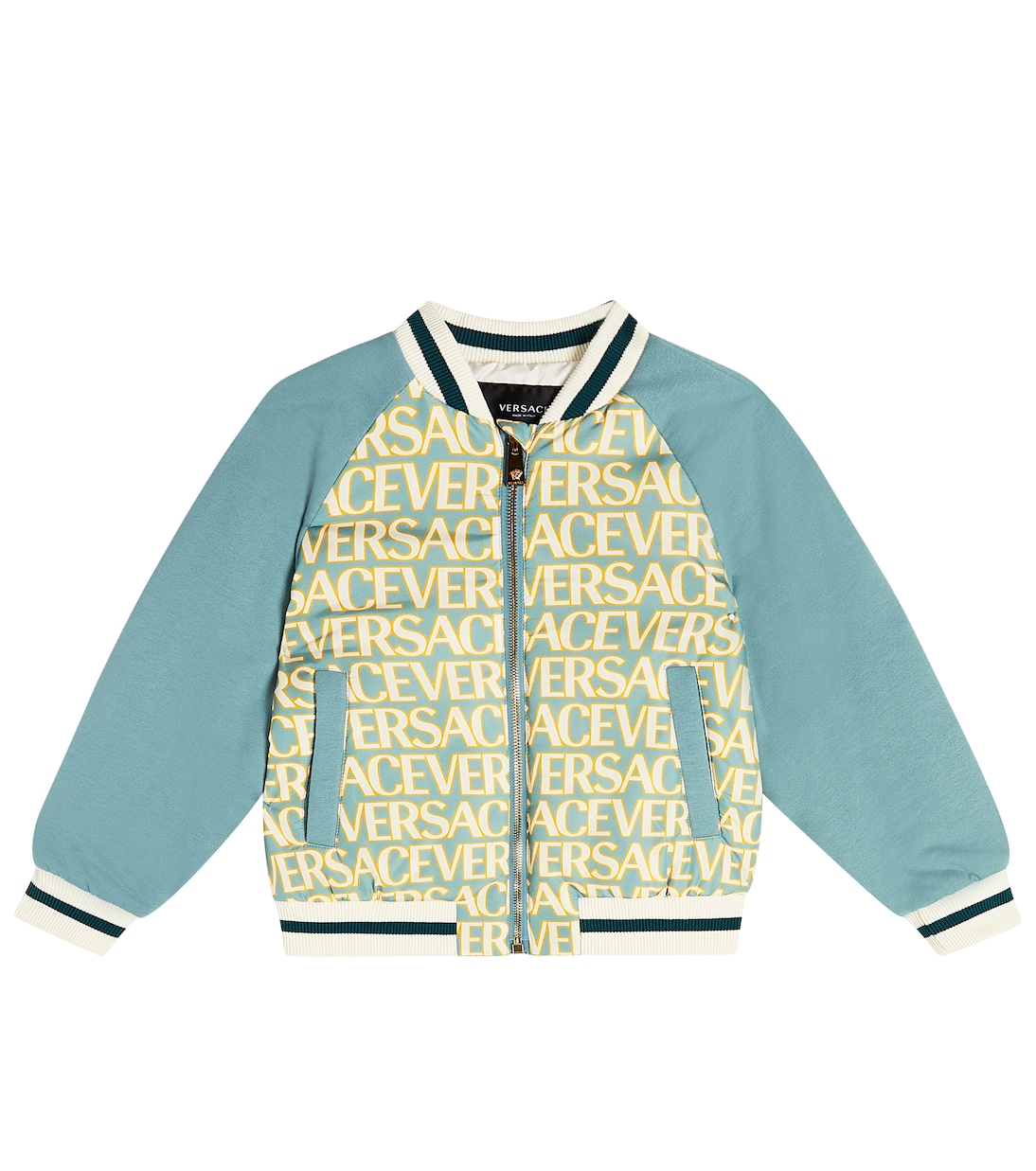 Chaqueta bomber acolchada con logo | Versace Kids