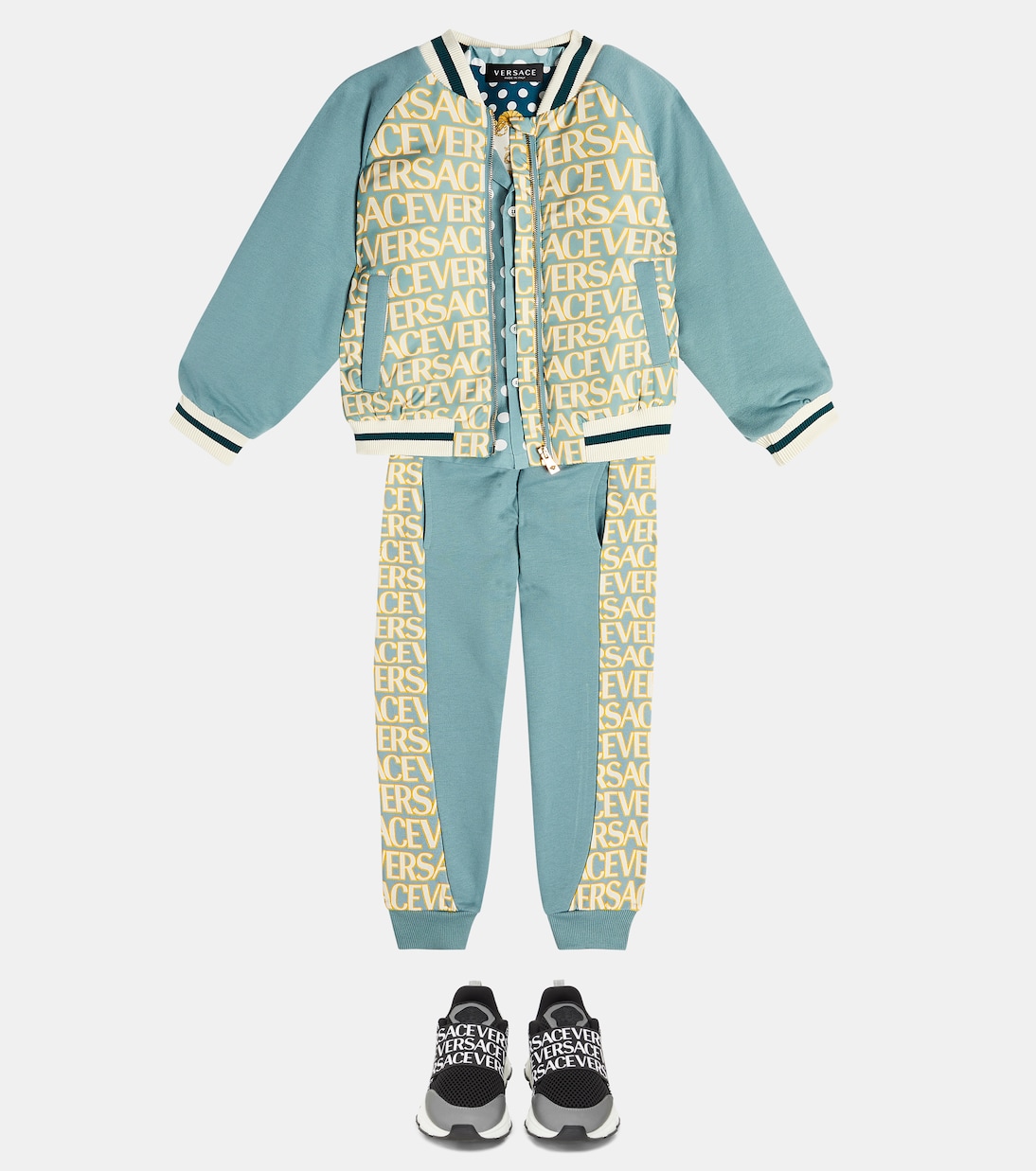 Chaqueta bomber acolchada con logo | Versace Kids