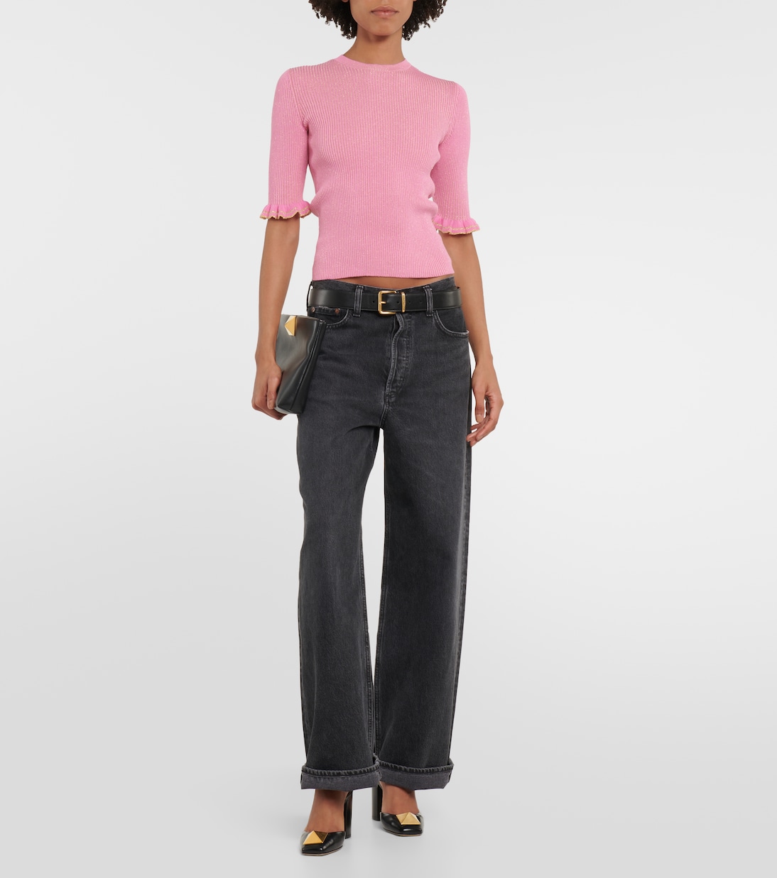 Top in misto lana a coste | REDValentino