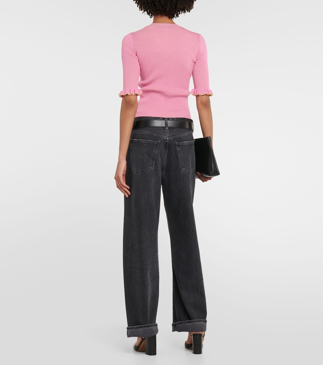 Top in misto lana a coste | REDValentino