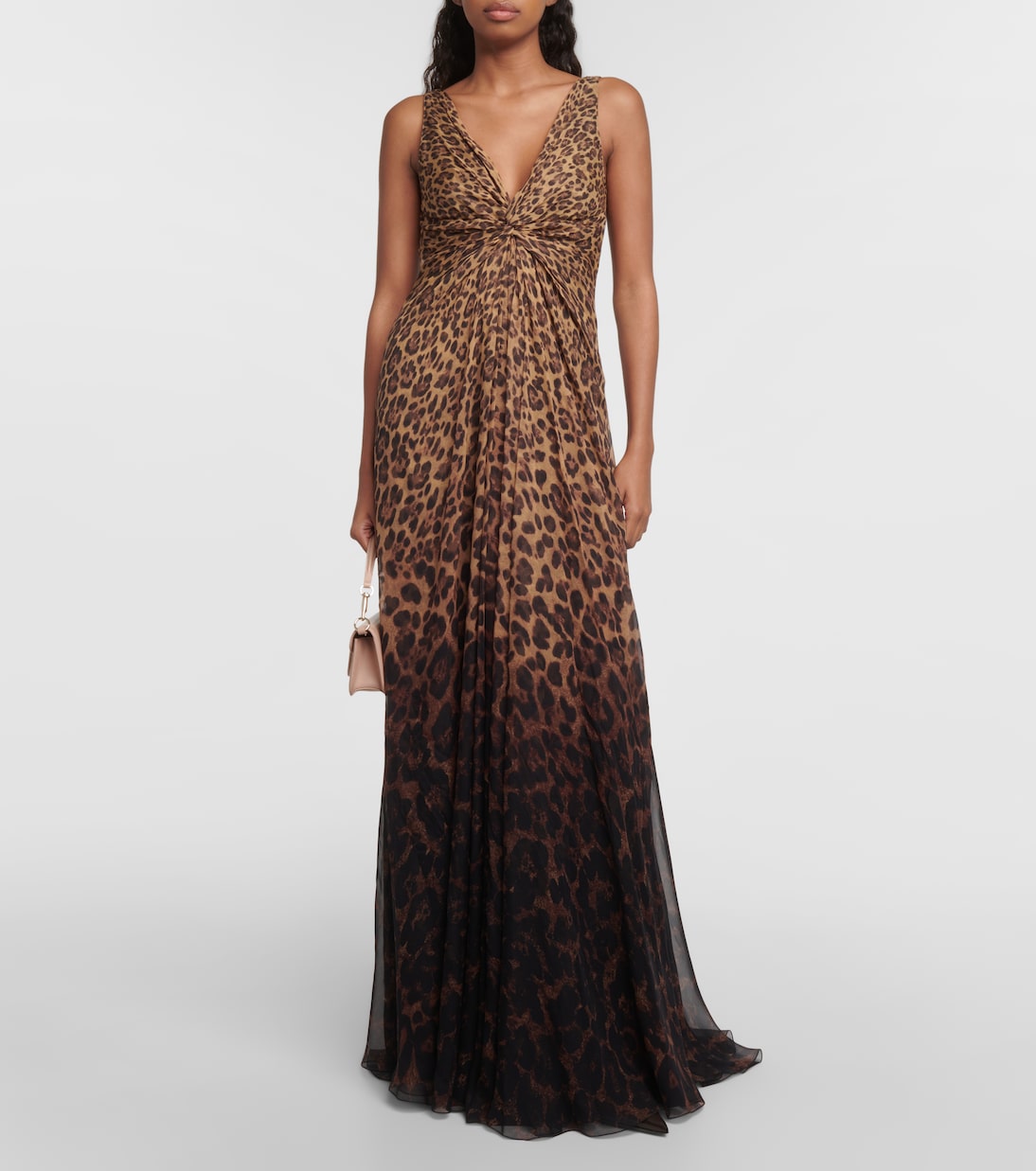 Leopard-print silk gown | Valentino