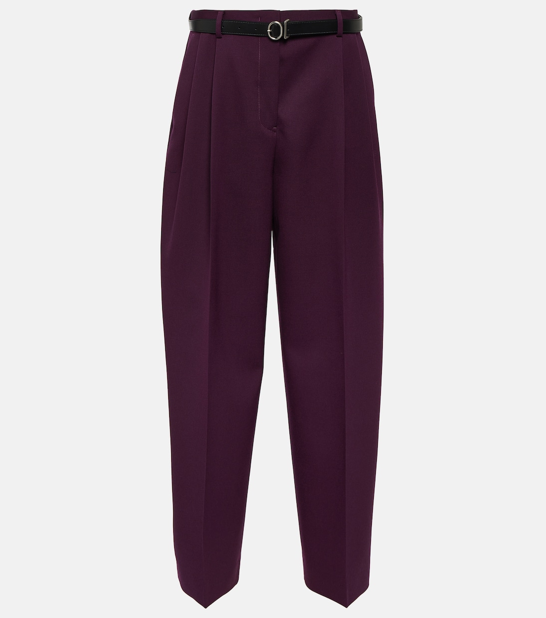 High-rise wool straight pants | Jil Sander