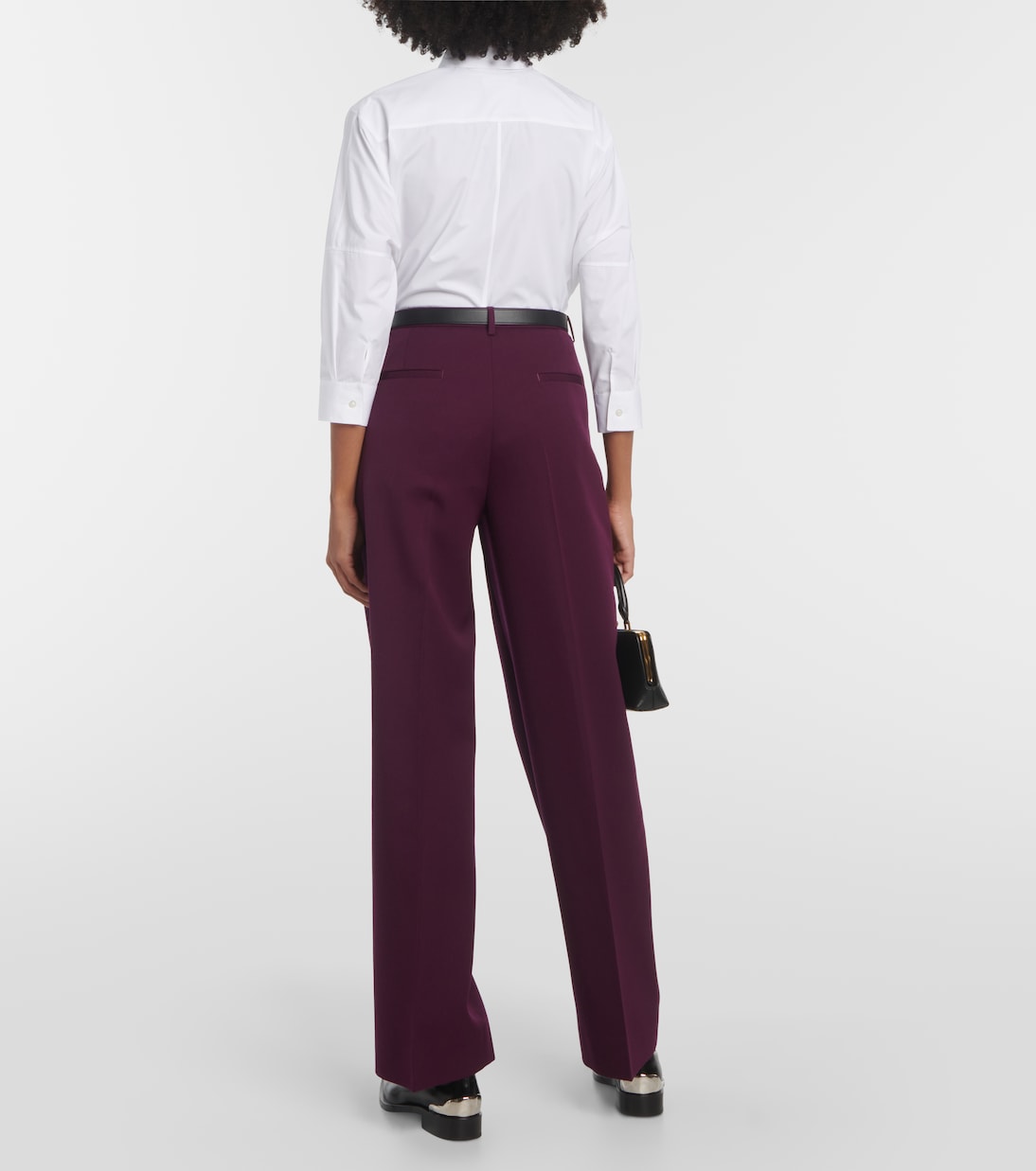 High-rise wool straight pants | Jil Sander