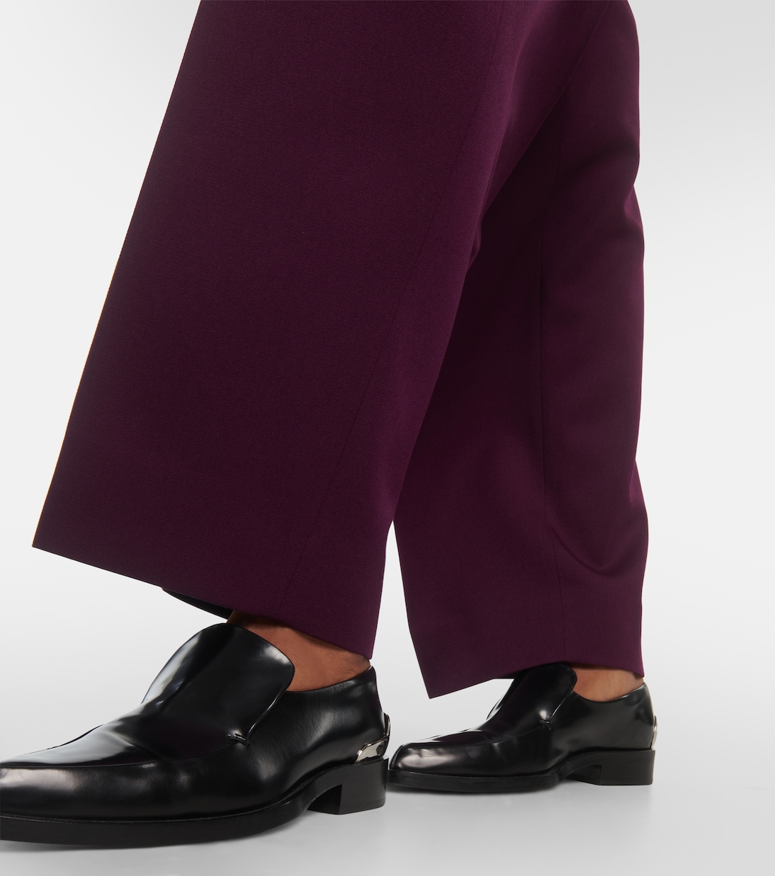 High-rise wool straight pants | Jil Sander