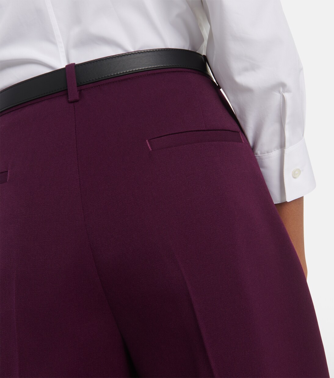 High-rise wool straight pants | Jil Sander