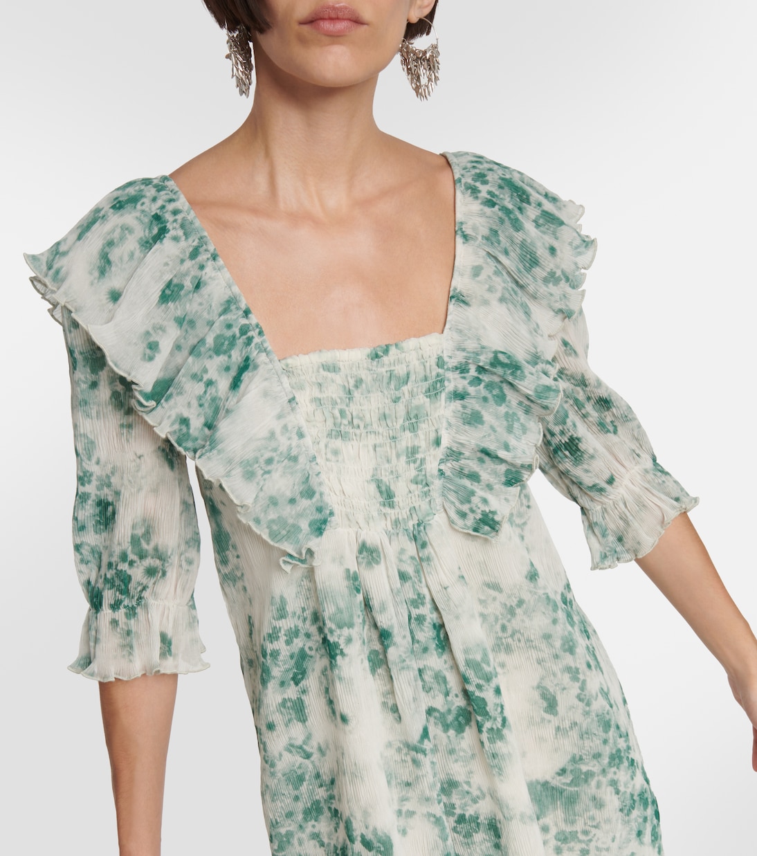 Minikleid aus Georgette | Ganni