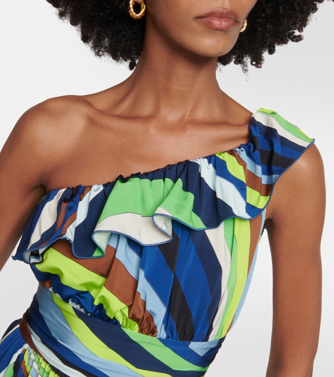 Vestido corto Iride asimétrico de jersey | Pucci