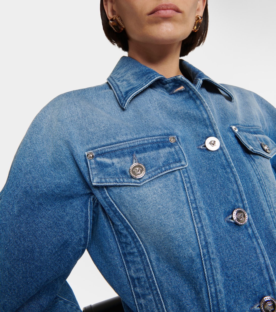 Chaqueta cropped de denim | Versace