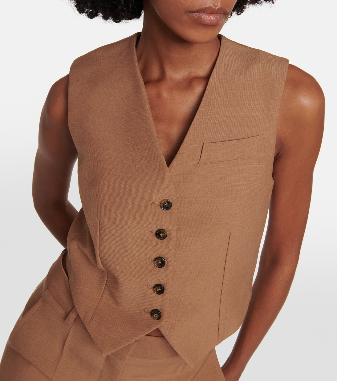 Cropped-Weste aus Wolle | Stella McCartney