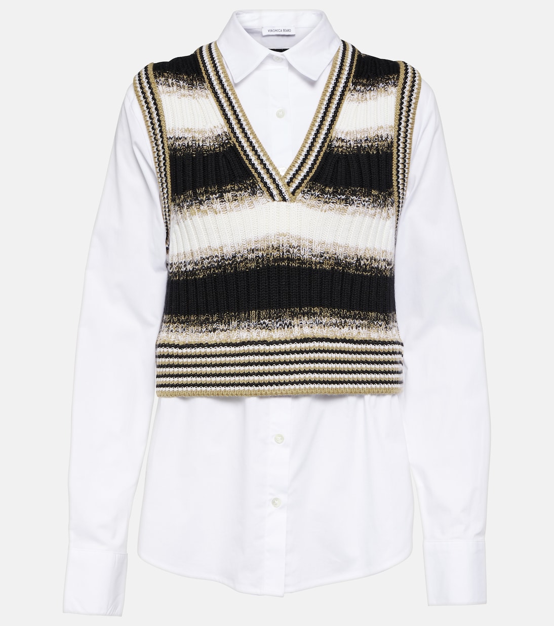 Camisa Spear de lana y algodón | Veronica Beard