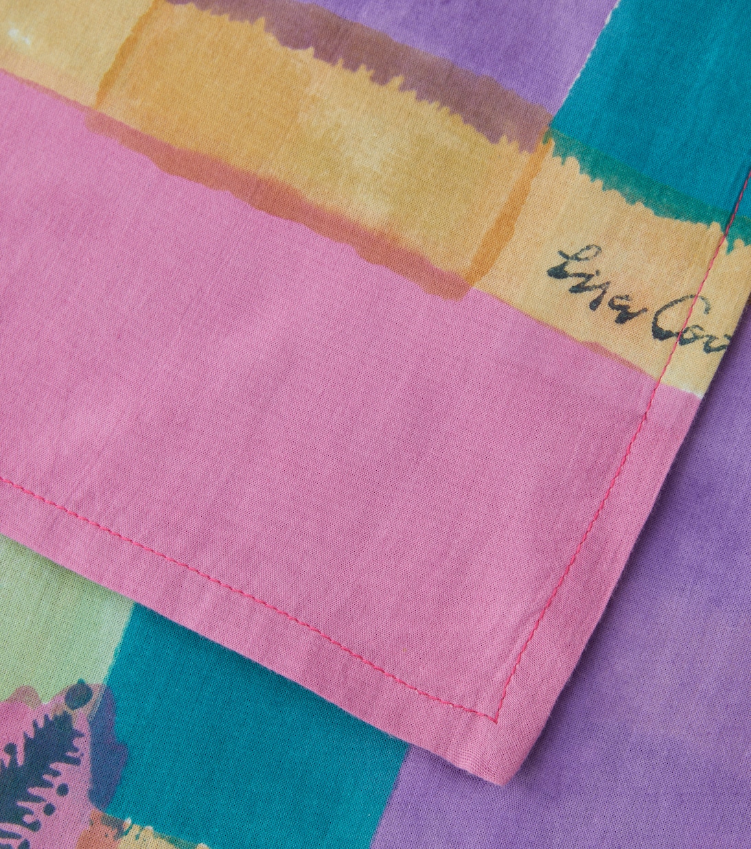 Ankara Aqua muslin beach towel | Lisa Corti