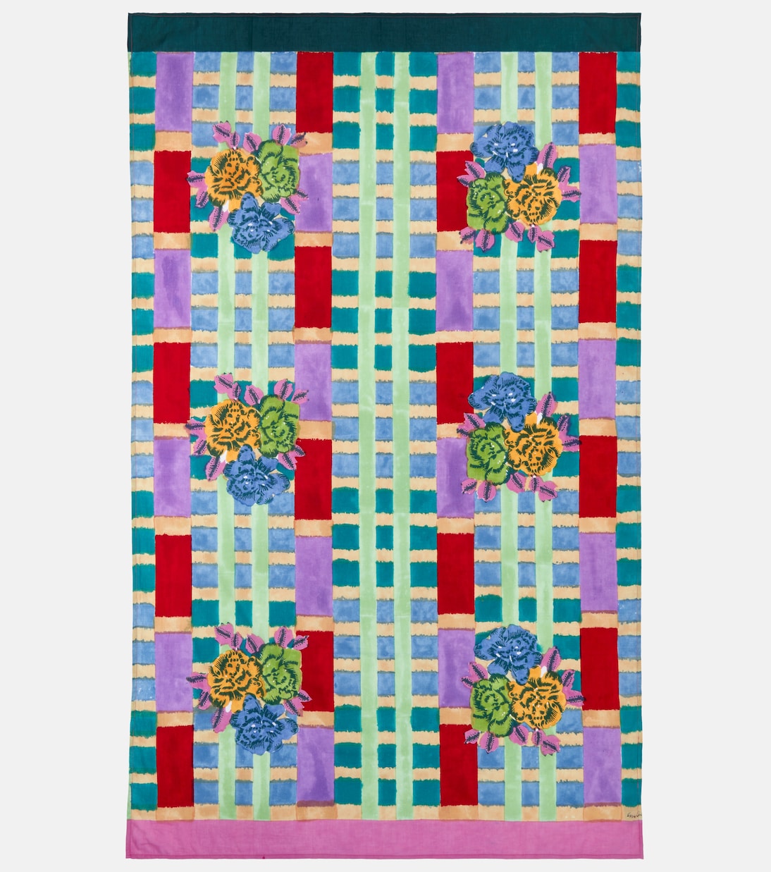 Ankara Aqua muslin beach towel | Lisa Corti