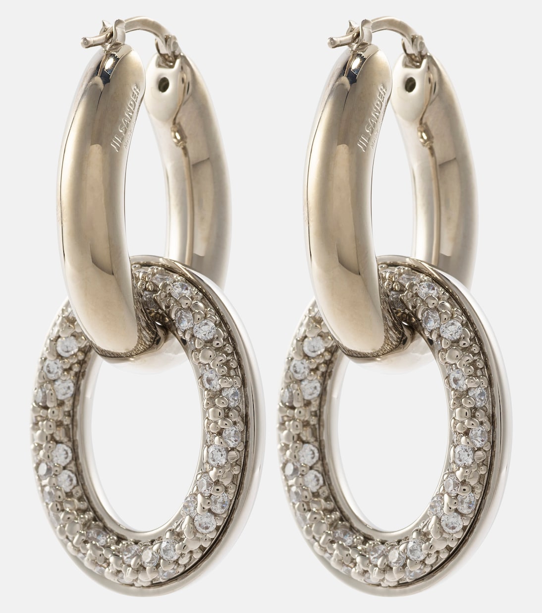 Orecchini a cerchio con zirconi | Jil Sander