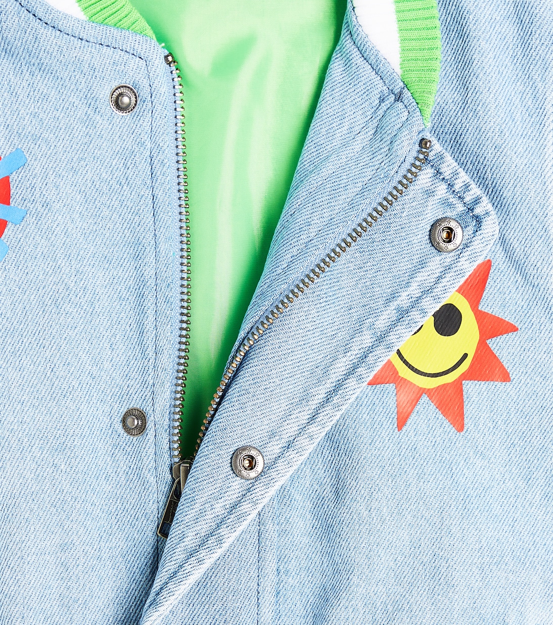 Giacca varsity di jeans con ricamo | Stella McCartney Kids