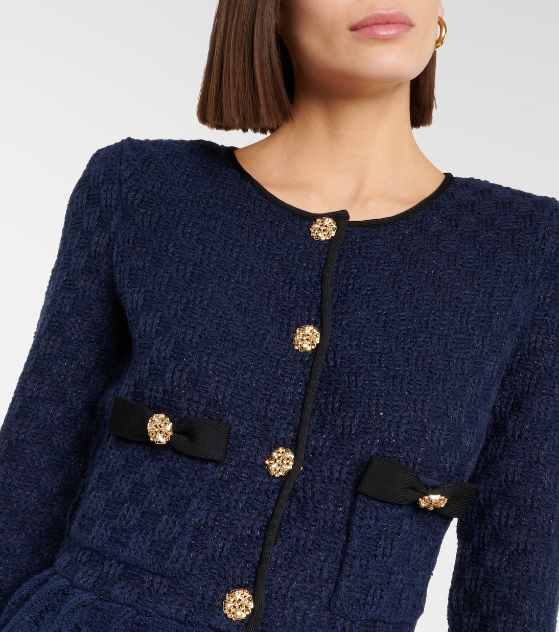 Pleated knit minidress | Self-Portrait
