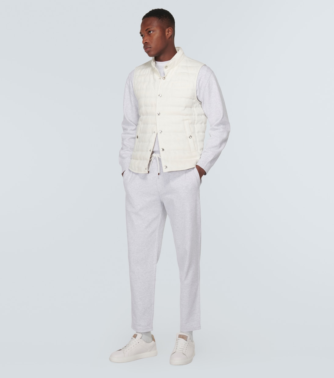 Pantaloni sportivi in misto cotone | Brunello Cucinelli