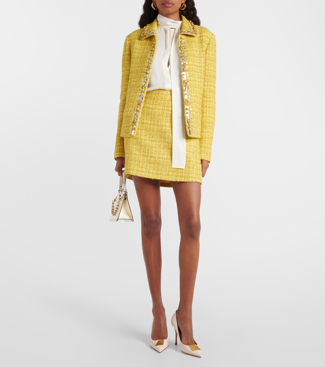Veste en tweed à ornements | Valentino