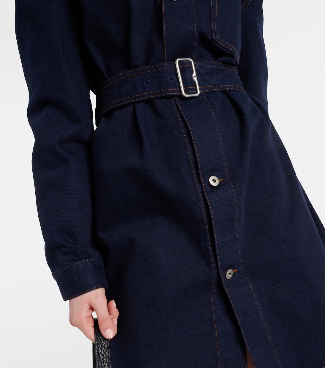 Vestido camisero midi de denim | Burberry