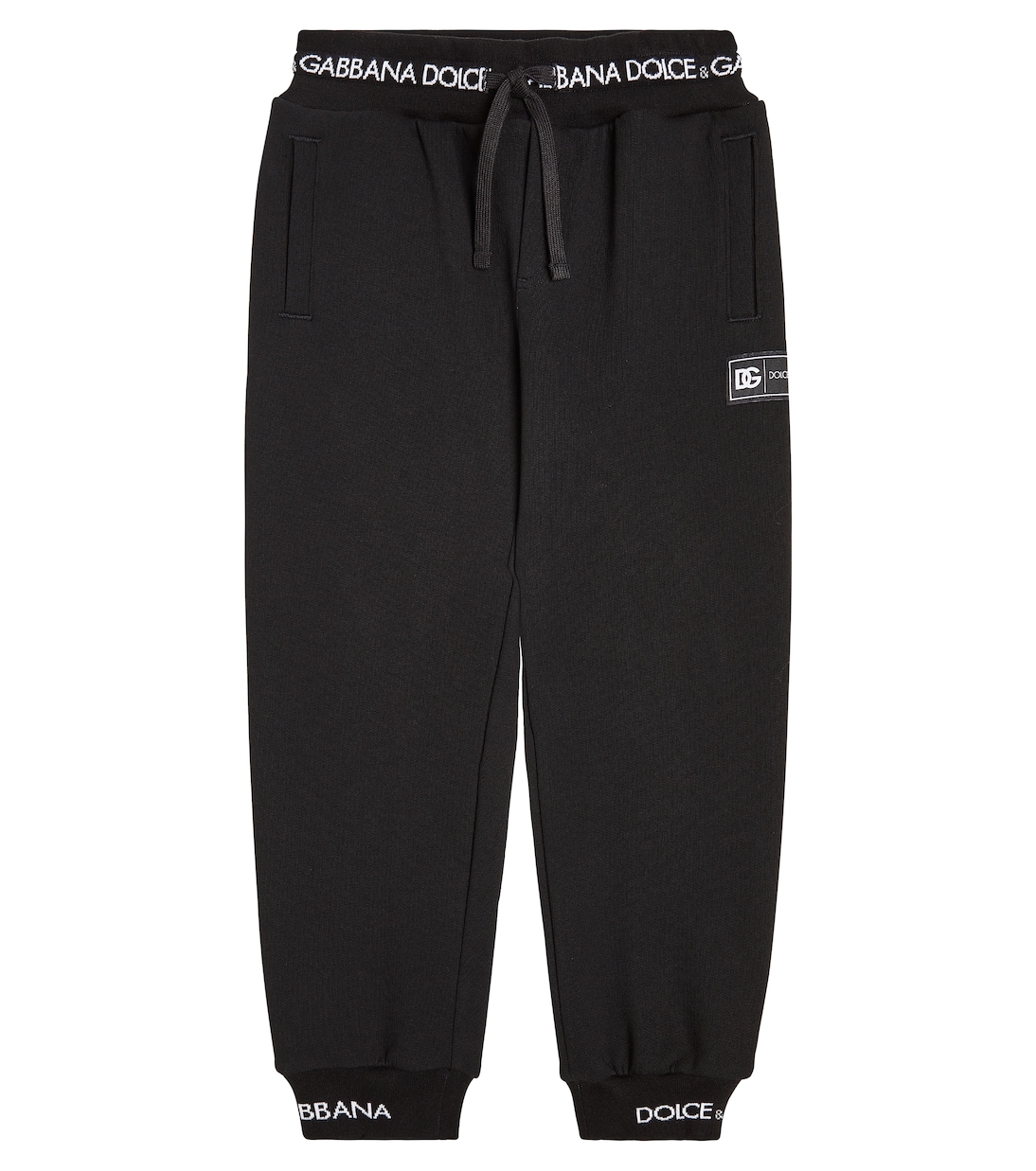 Logo cotton jersey sweatpants in black Dolce Gabbana Kids Mytheresa