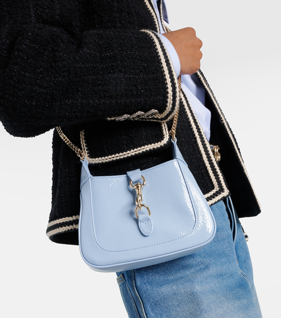 Sac Gucci Jackie Notte Mini en cuir verni | Gucci