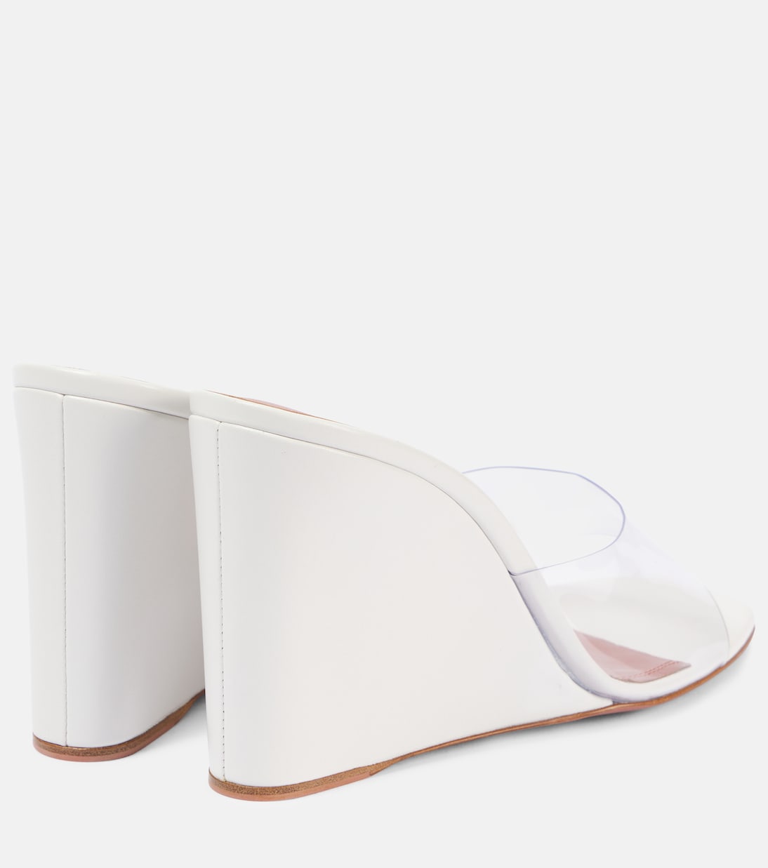 Mules Lupita Half Glass in PVC e pelle | Amina Muaddi
