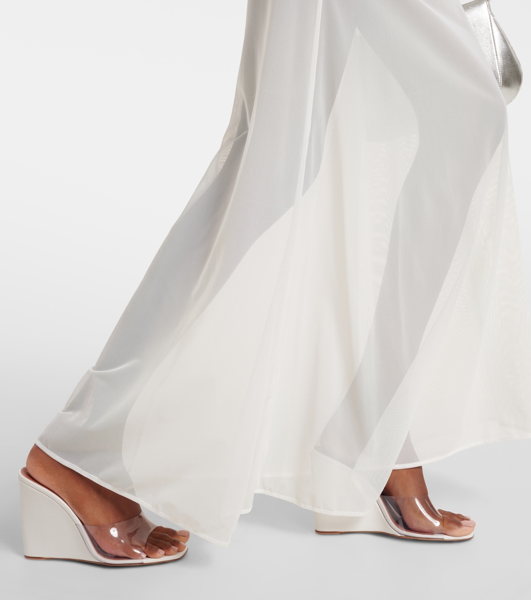 Mules Lupita Half Glass in PVC e pelle | Amina Muaddi