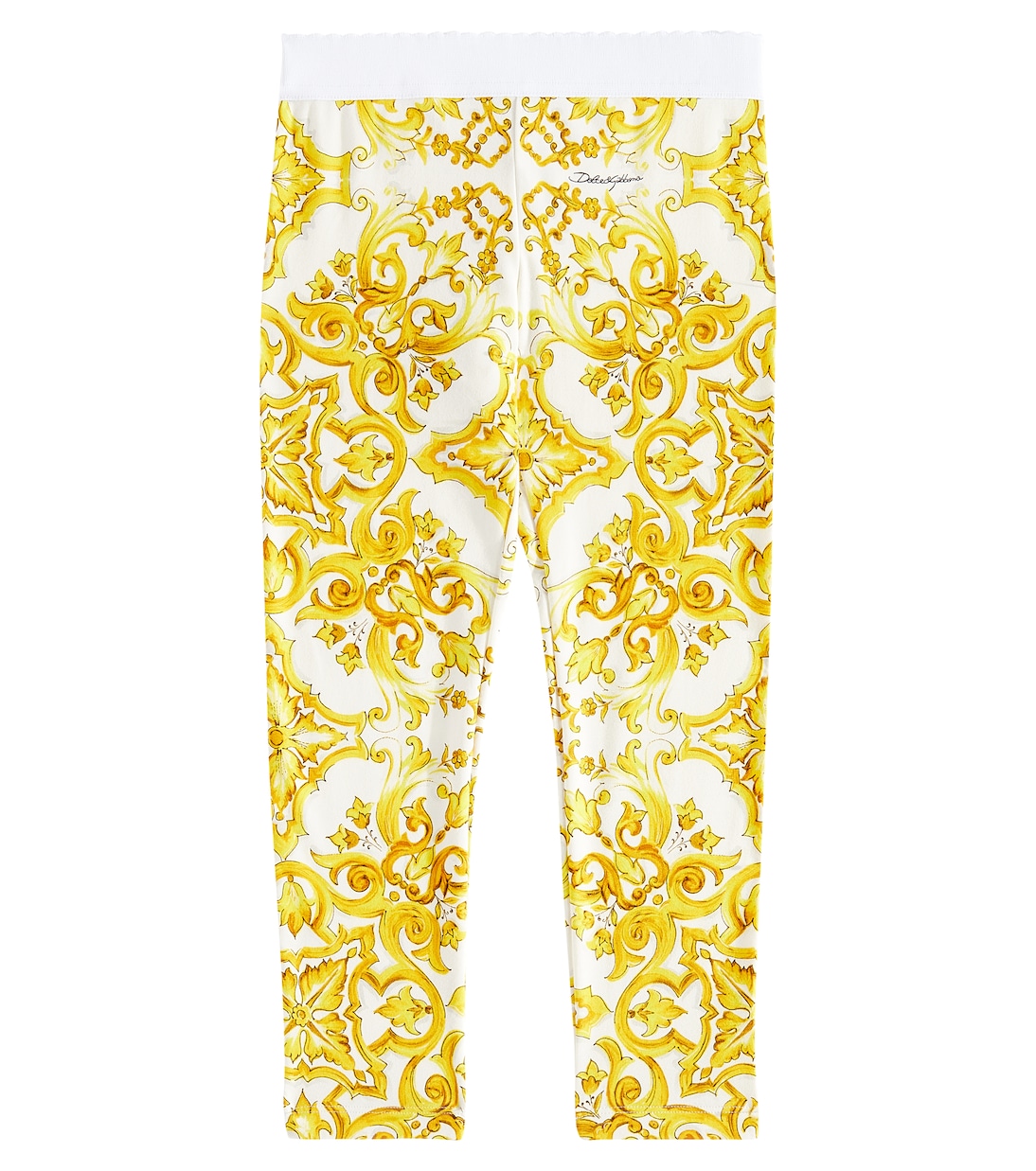 Leggings Majolica in jersey | Dolce&Gabbana Kids