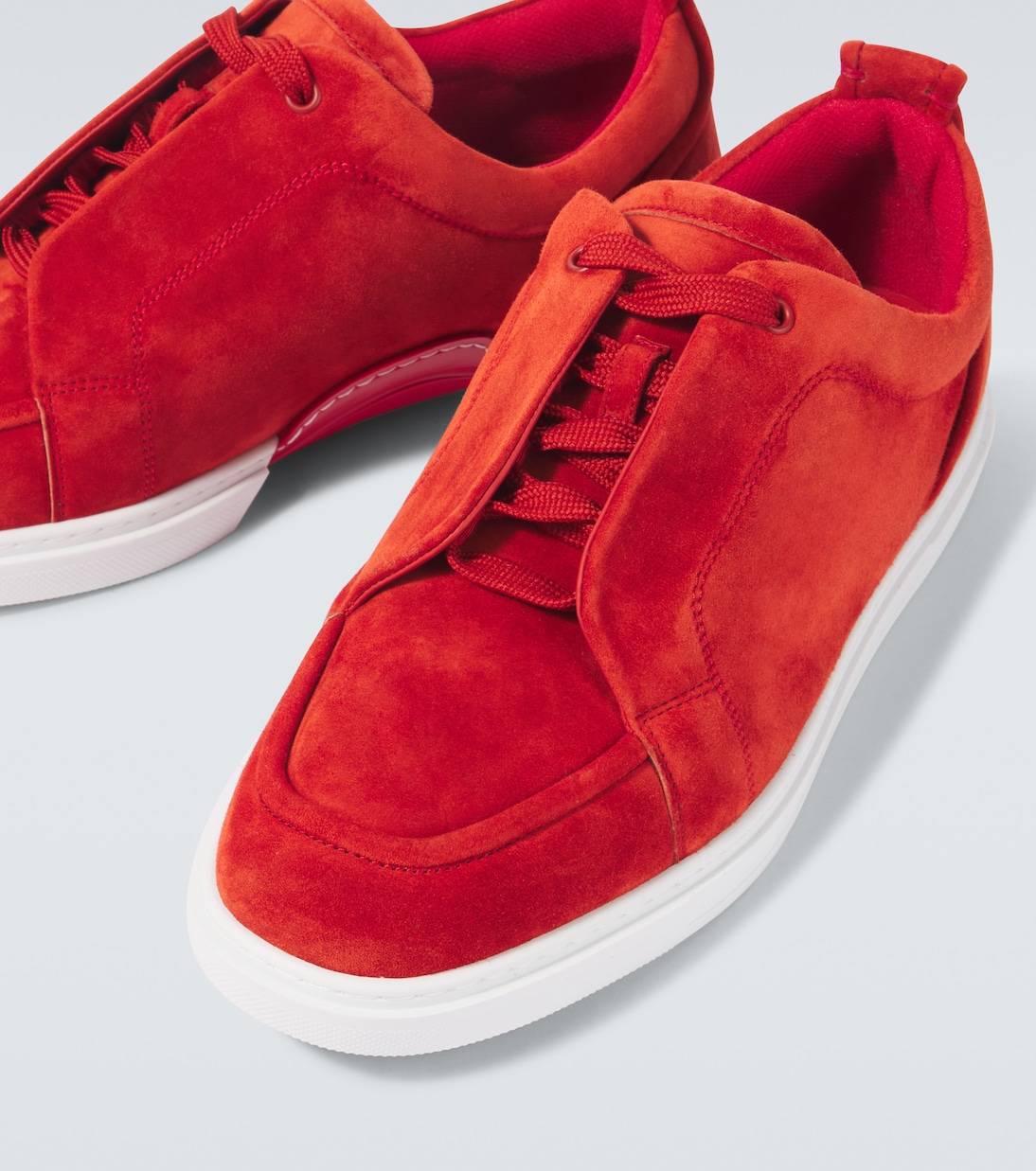 Jimmy suede sneakers in red Christian Louboutin Mytheresa