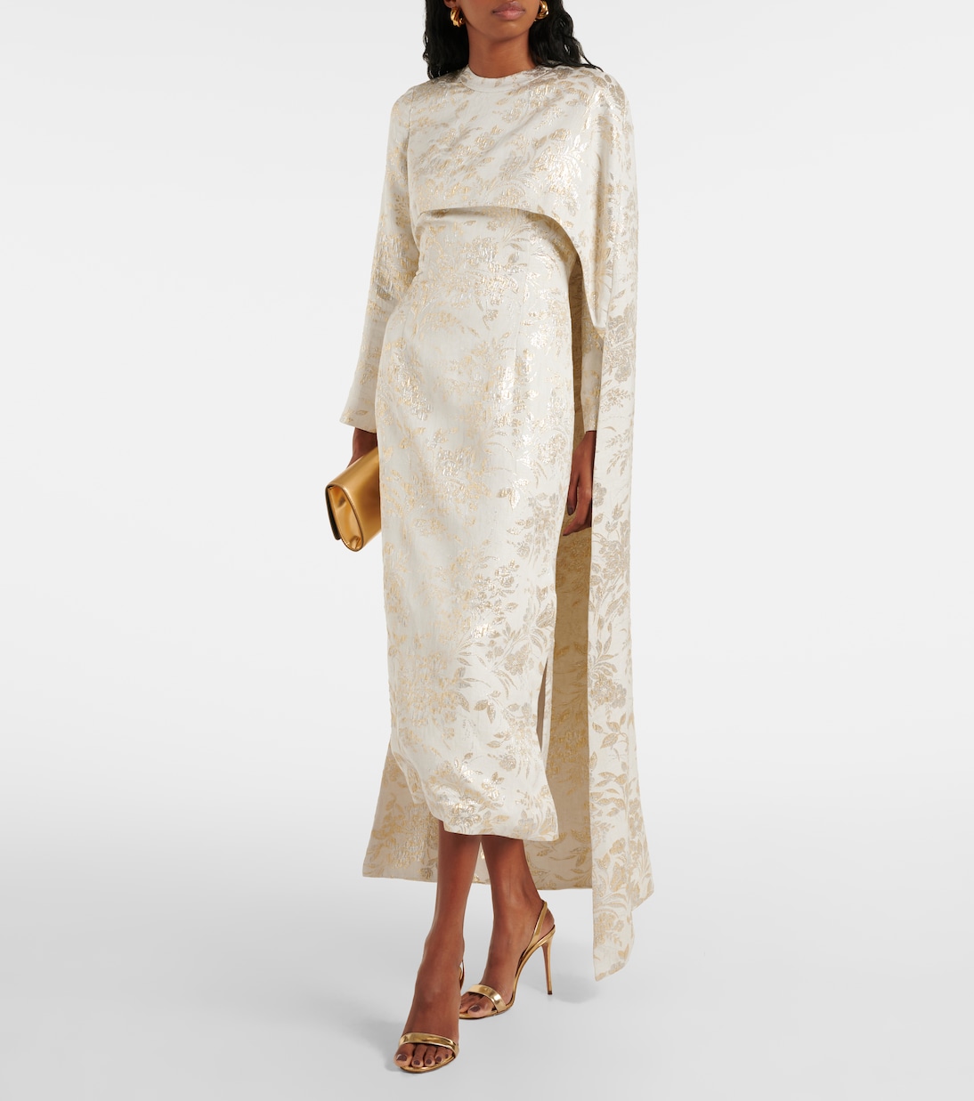 Robe midi Felice en jacquard à fleurs | Markarian
