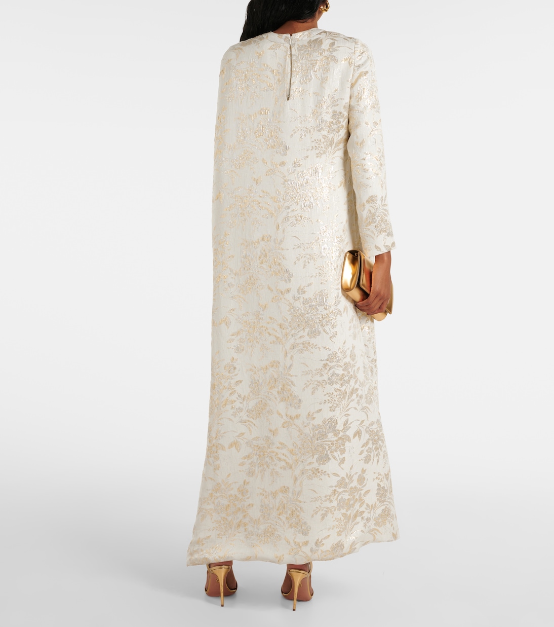 Robe midi Felice en jacquard à fleurs | Markarian