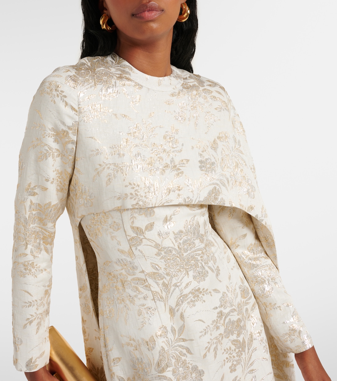 Robe midi Felice en jacquard à fleurs | Markarian