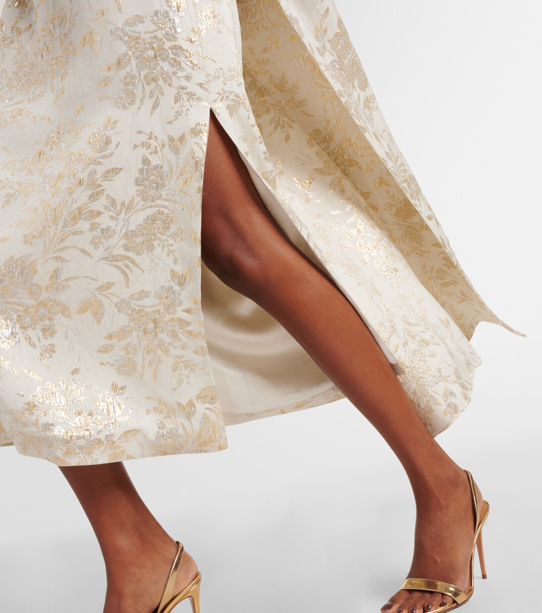 Robe midi Felice en jacquard à fleurs | Markarian