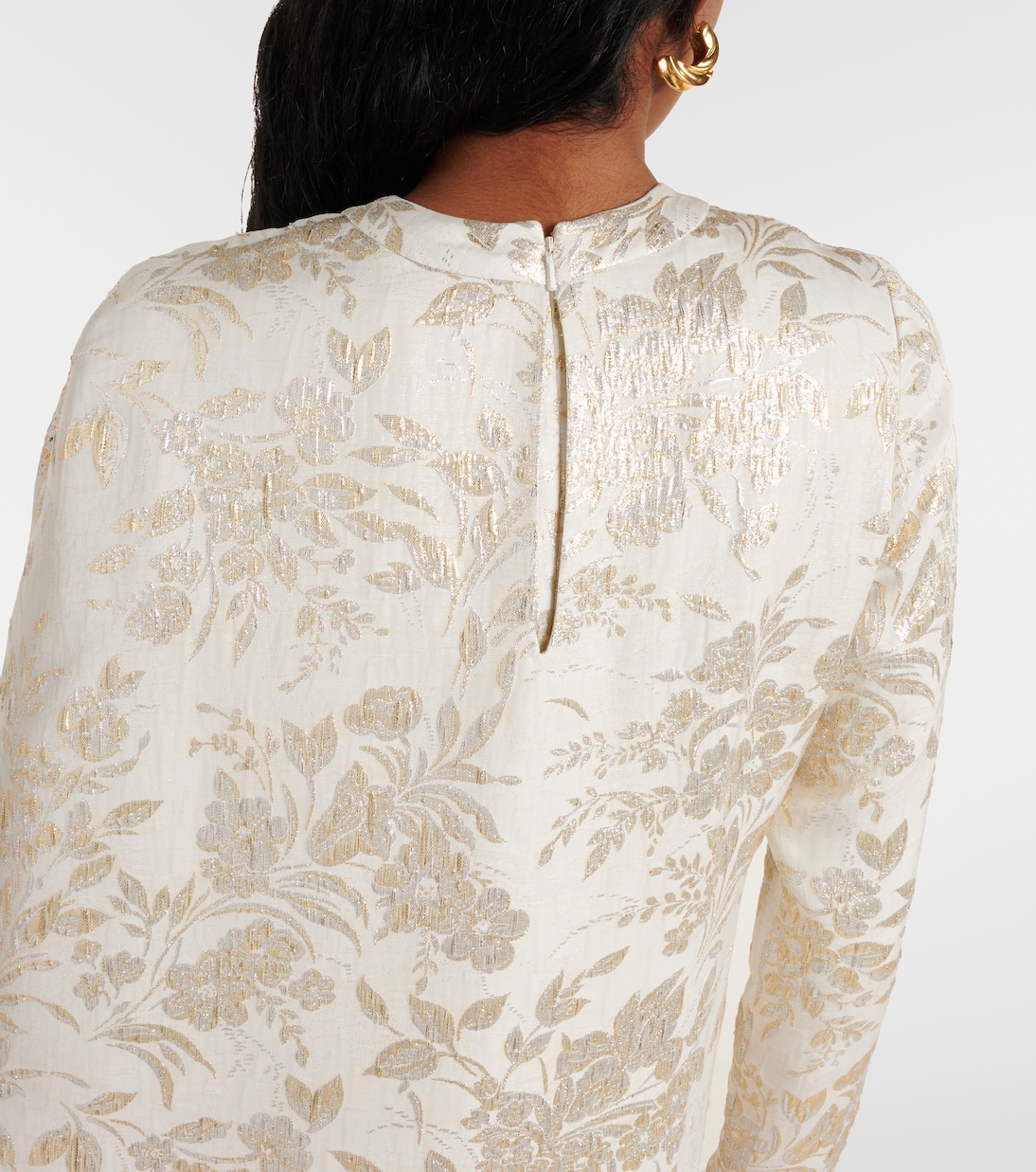 Robe midi Felice en jacquard à fleurs | Markarian