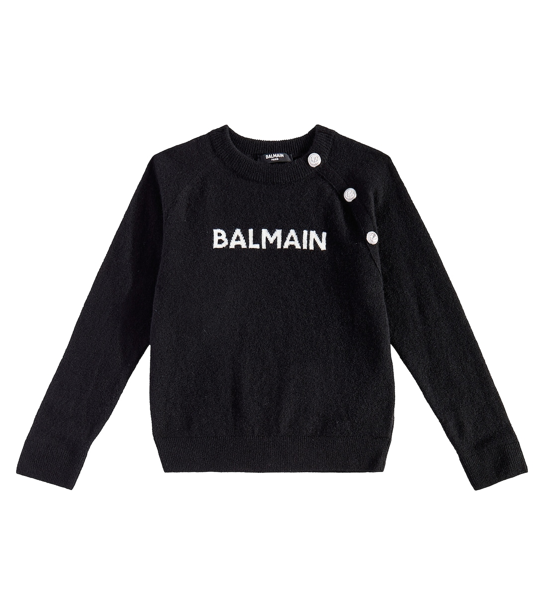 Pull en laine mélangée à logo | Balmain Kids
