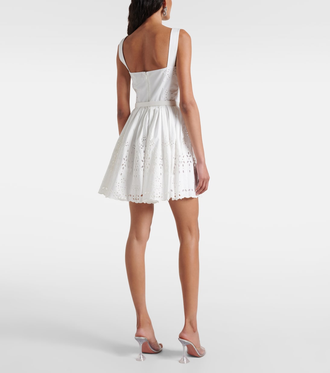 Robe en coton à broderies anglaises | Self-Portrait