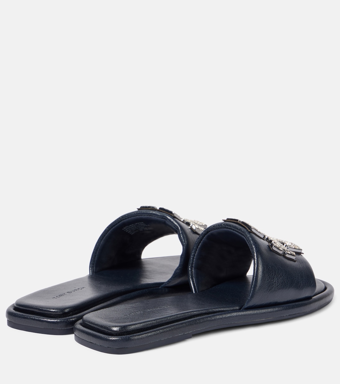 Double T Deco Sport leather slides | Tory Burch
