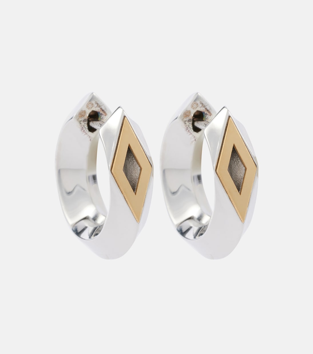 Orecchini a cerchio Hollow Small in argento sterling | Burberry