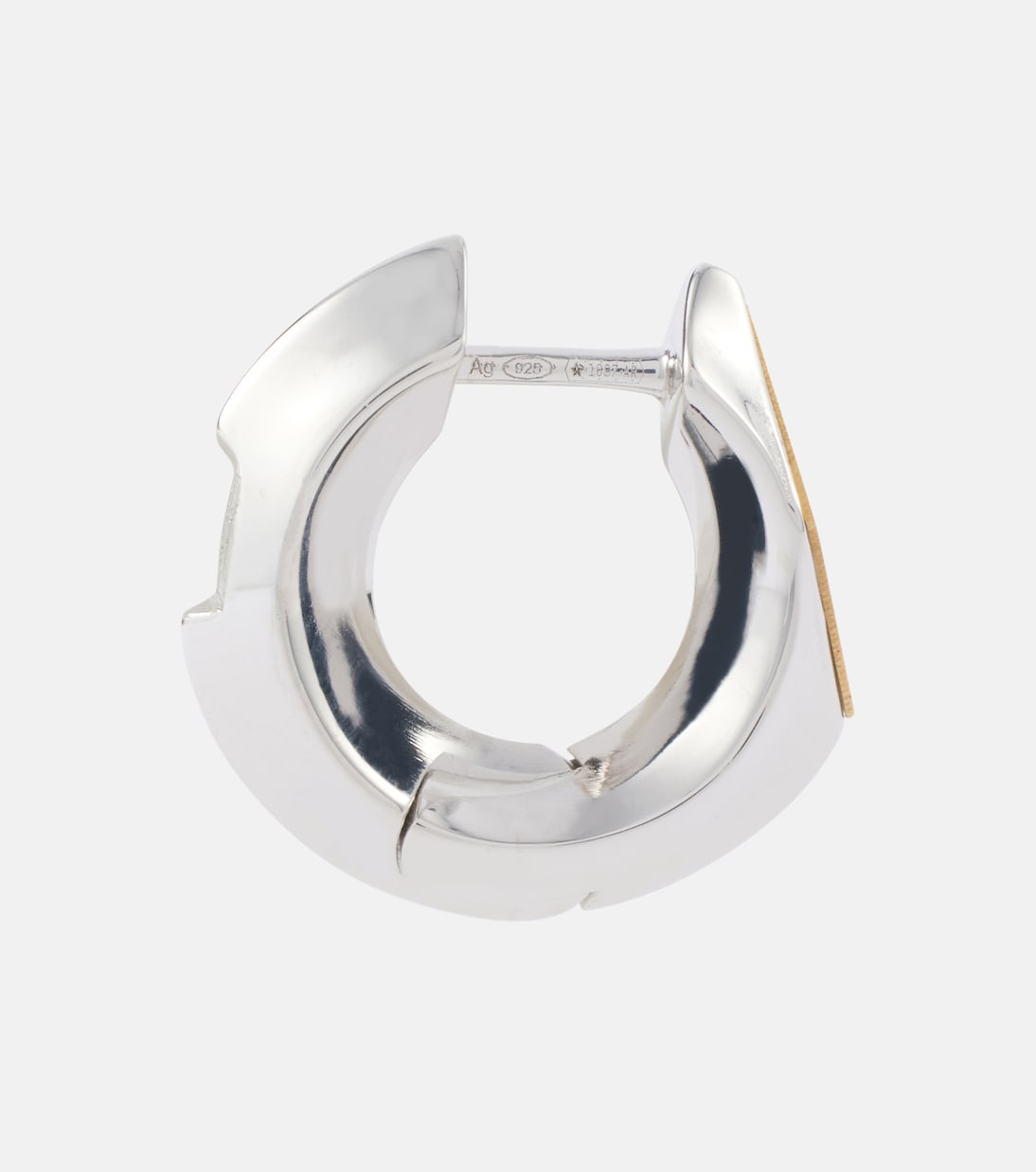 Orecchini a cerchio Hollow Small in argento sterling | Burberry