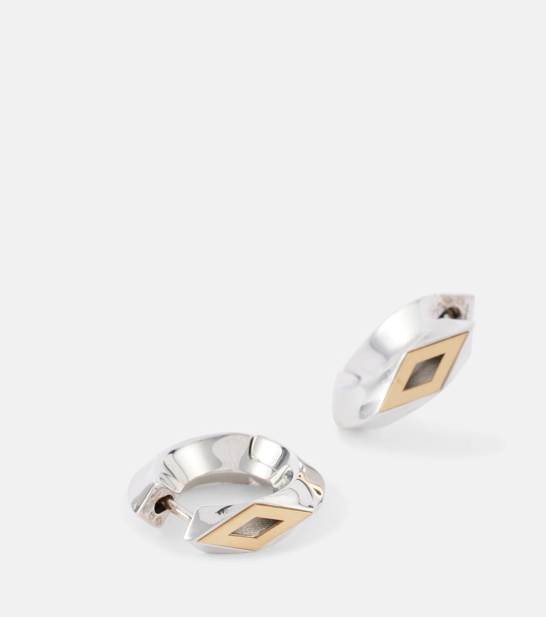 Orecchini a cerchio Hollow Small in argento sterling | Burberry