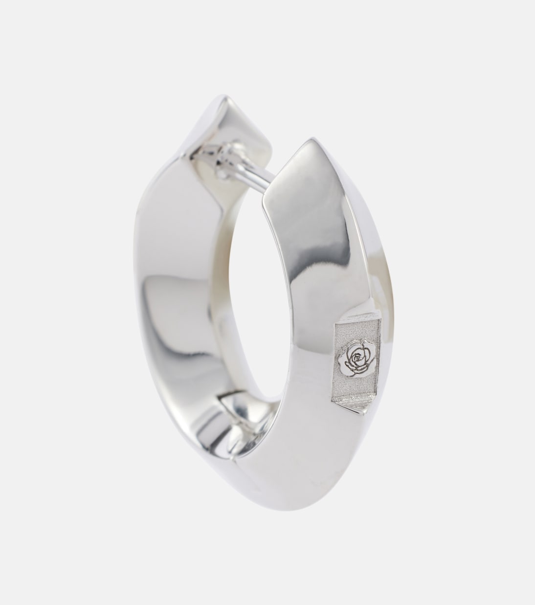 Orecchini a cerchio Hollow Small in argento sterling | Burberry
